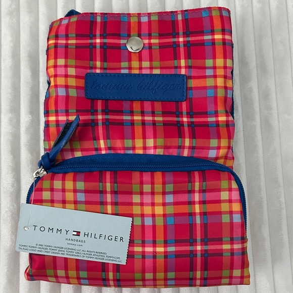 18"x12" Tommy Hilfiger Vibrant Plaid Foldable Tote - Picture 12 of 16